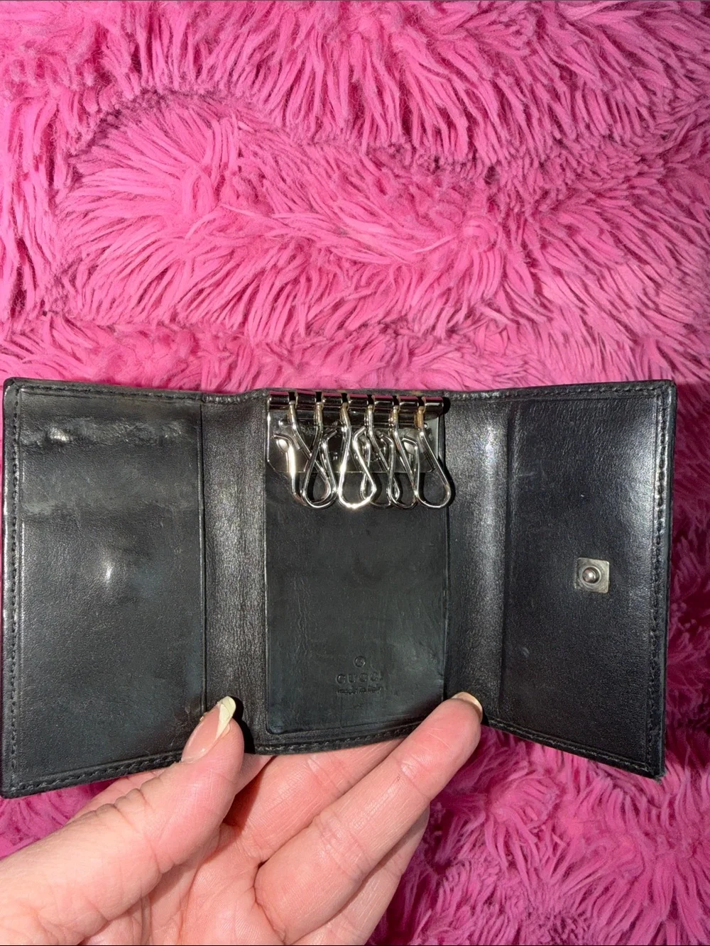 Gucci Black Monogram Canvas Key holder